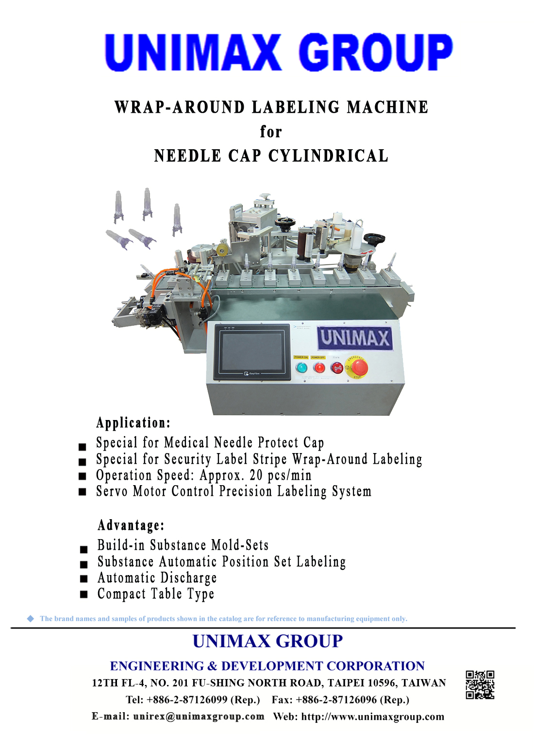 Needle Cap Cylindrical Wrap-Around Labeling Machine